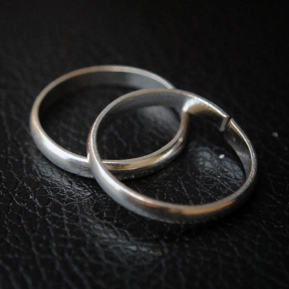 3mm Plain Silver Big Toe Ring