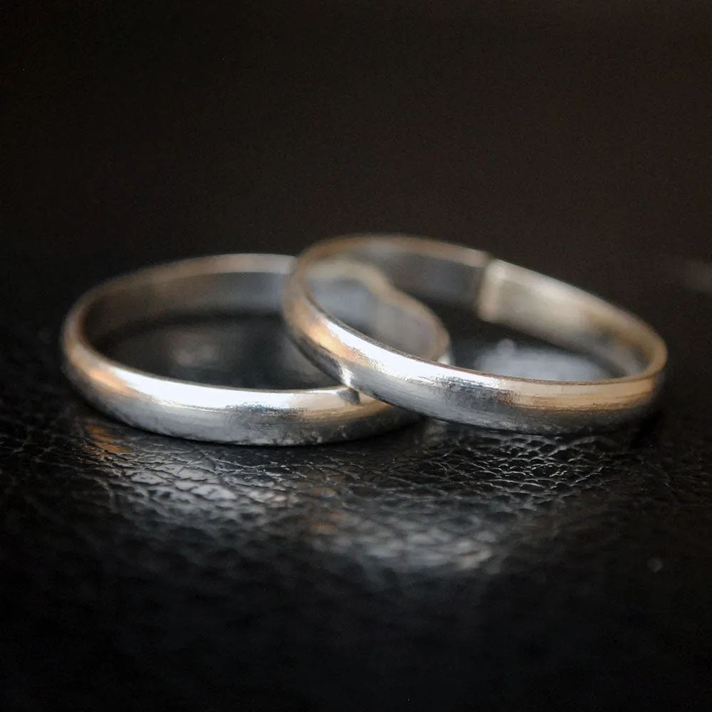 3mm Plain Silver Big Toe Ring