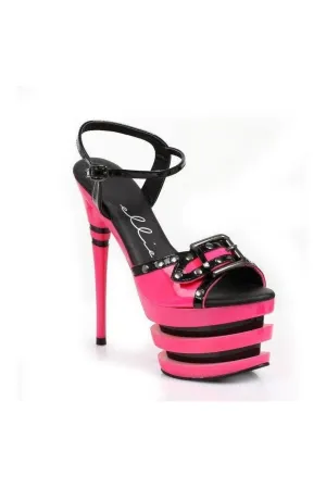 613-ALEXIA Platform Sandal  | Fuchsia Patent
