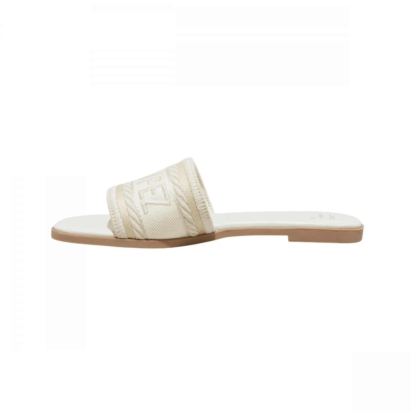 A New Day Womens St. Tropez Nat Slide Sandals 89279352 Cream Off White 8M