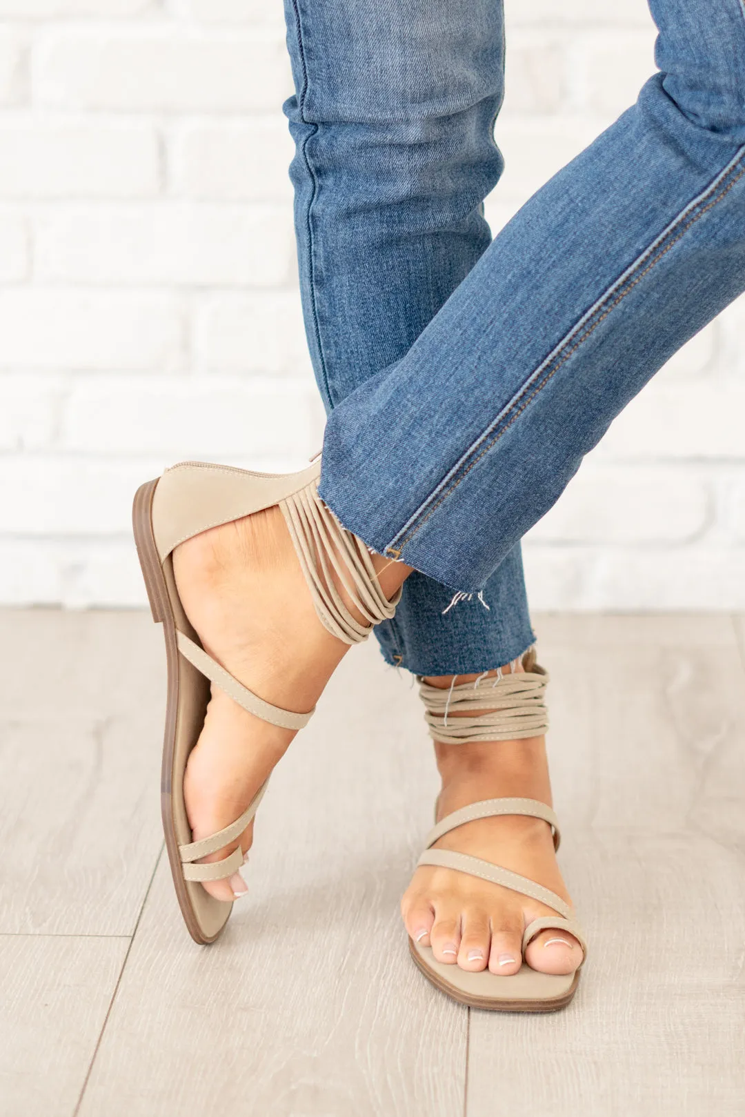 Abril Strappy Ankle Wrap Sandal