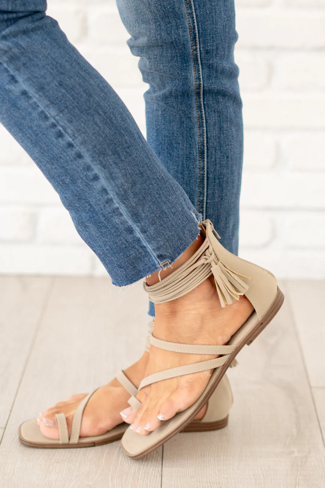 Abril Strappy Ankle Wrap Sandal