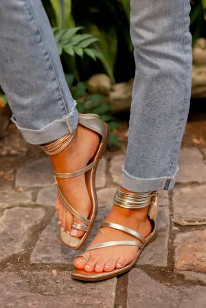 Abril Strappy Ankle Wrap Sandal