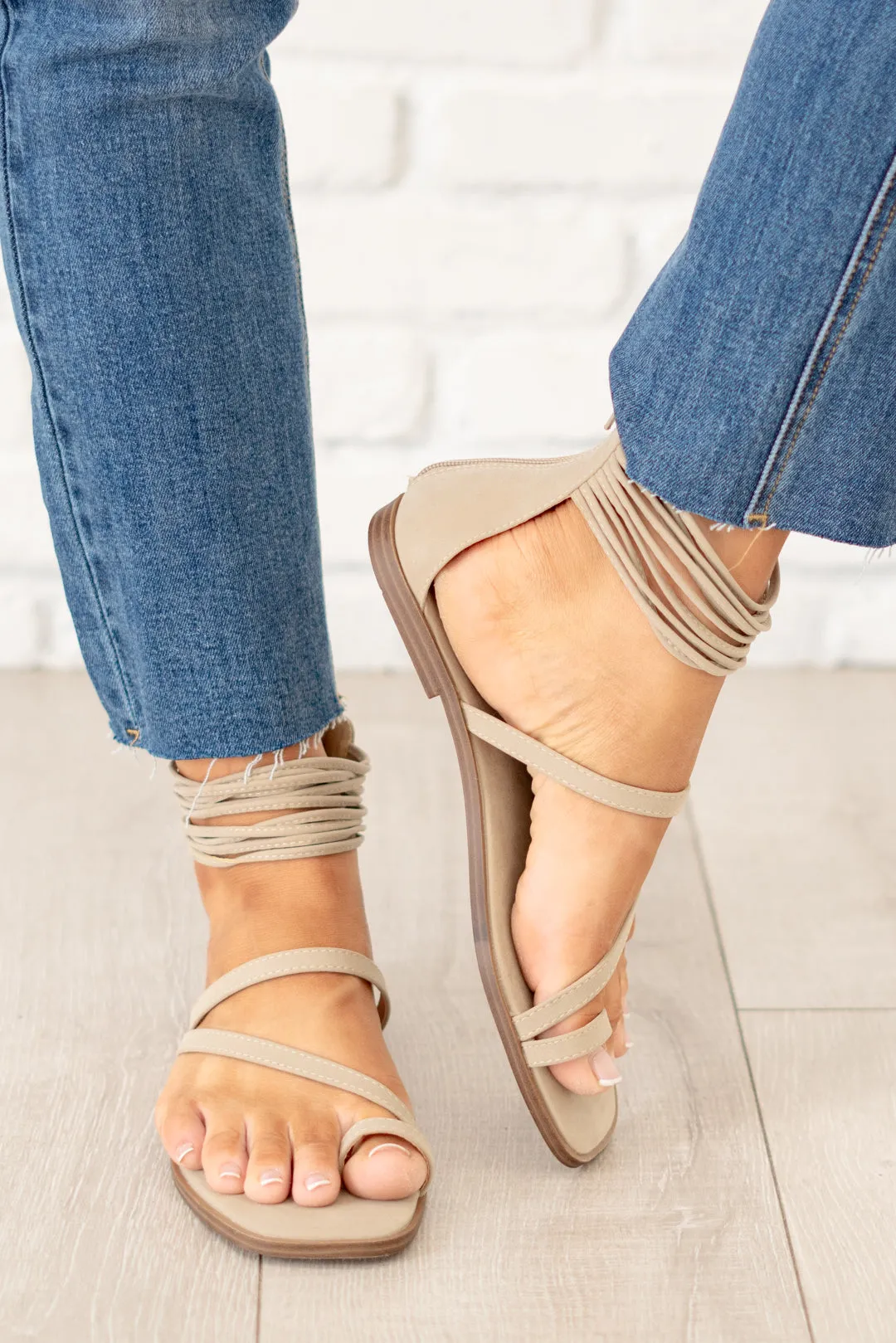Abril Strappy Ankle Wrap Sandal
