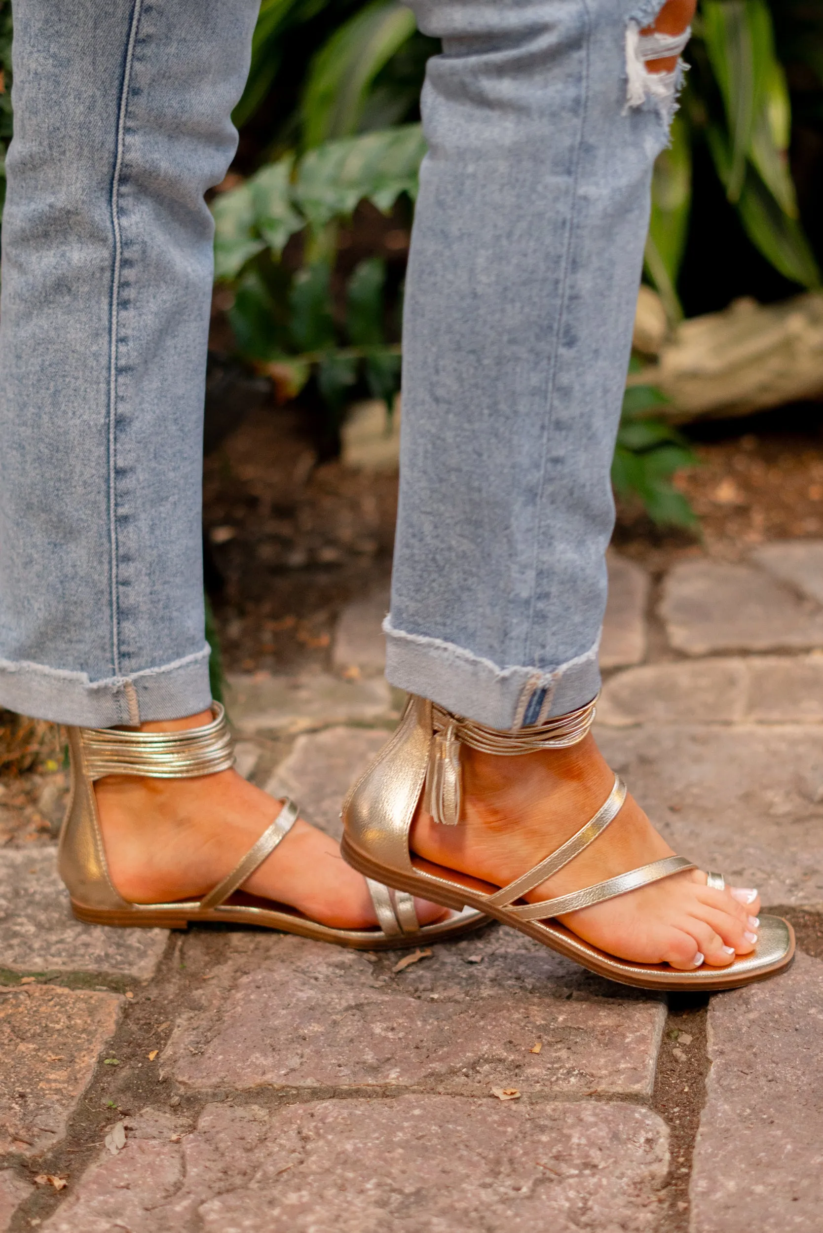 Abril Strappy Ankle Wrap Sandal