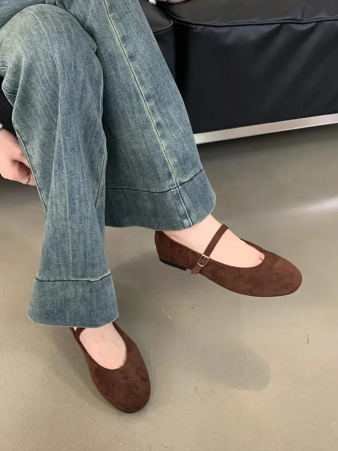 ADVBRIDGE  -  Autumn Women Flat Shoes Fashion Candy Color Ladies Round Toe Mary Jane Shoes Soft Sole Shallow Slip On Ballerinas Shoes New