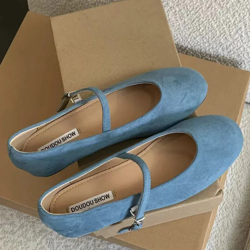 ADVBRIDGE  -  Autumn Women Flat Shoes Fashion Candy Color Ladies Round Toe Mary Jane Shoes Soft Sole Shallow Slip On Ballerinas Shoes New