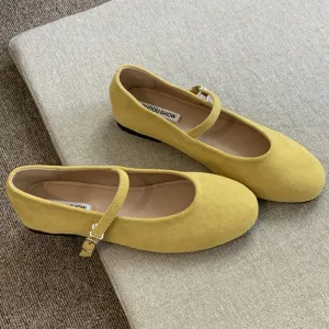 ADVBRIDGE  -  Autumn Women Flat Shoes Fashion Candy Color Ladies Round Toe Mary Jane Shoes Soft Sole Shallow Slip On Ballerinas Shoes New