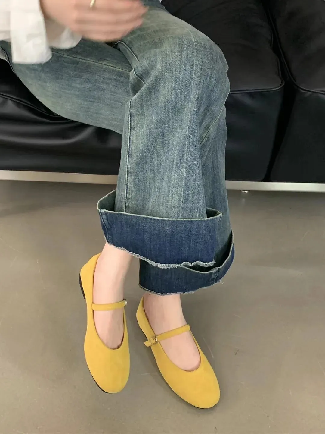 ADVBRIDGE  -  Autumn Women Flat Shoes Fashion Candy Color Ladies Round Toe Mary Jane Shoes Soft Sole Shallow Slip On Ballerinas Shoes New