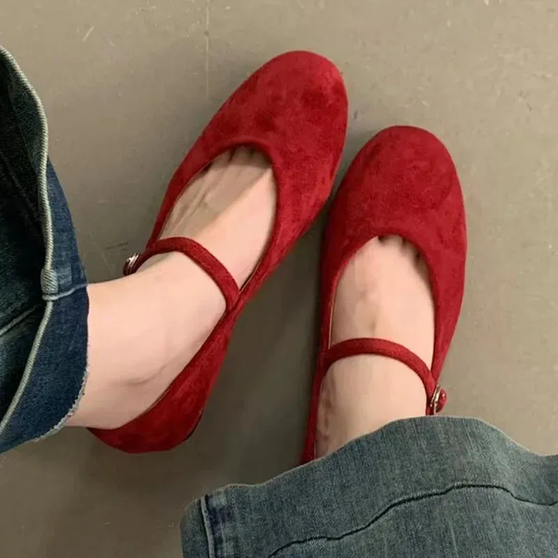 ADVBRIDGE  -  Autumn Women Flat Shoes Fashion Candy Color Ladies Round Toe Mary Jane Shoes Soft Sole Shallow Slip On Ballerinas Shoes New