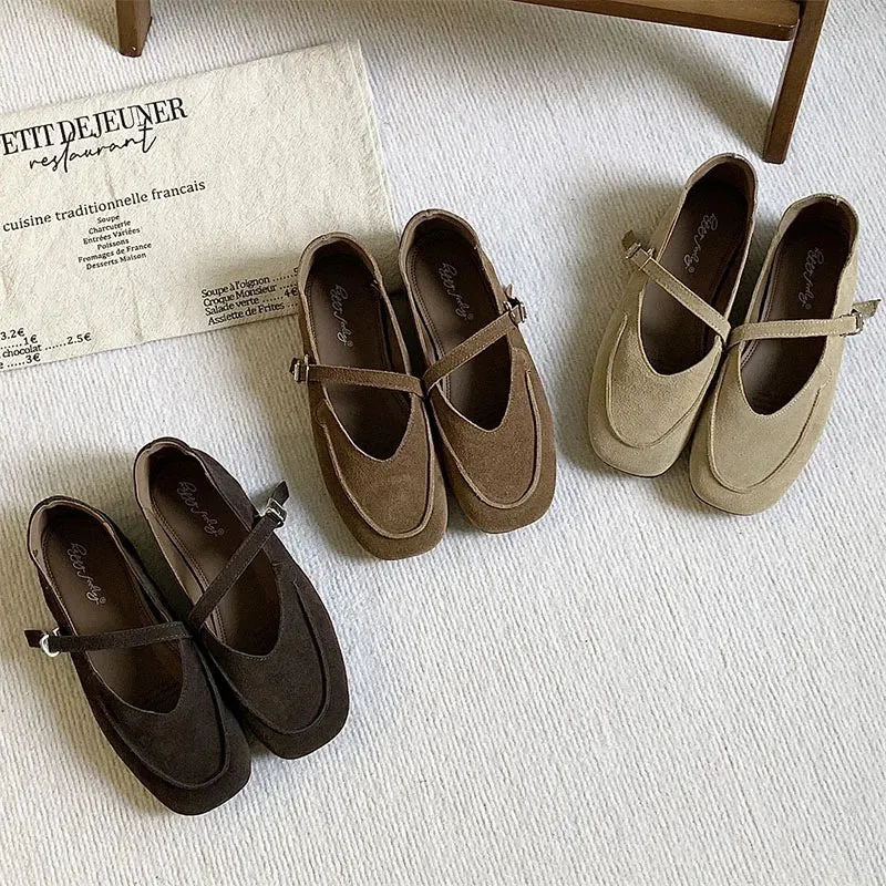 ADVBRIDGE  -  Spring New Brand Women Flat Shoes Fashion Round Toe Ladies Elegant Mary Jane Shoes Soft Flat Heel Single Shoes New Woman