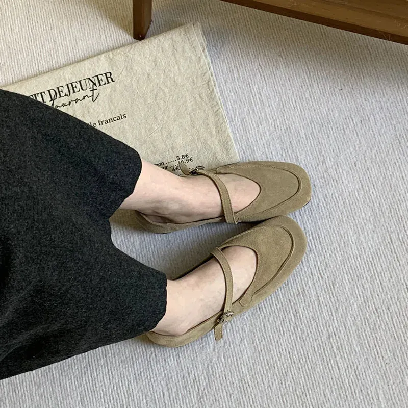ADVBRIDGE  -  Spring New Brand Women Flat Shoes Fashion Round Toe Ladies Elegant Mary Jane Shoes Soft Flat Heel Single Shoes New Woman