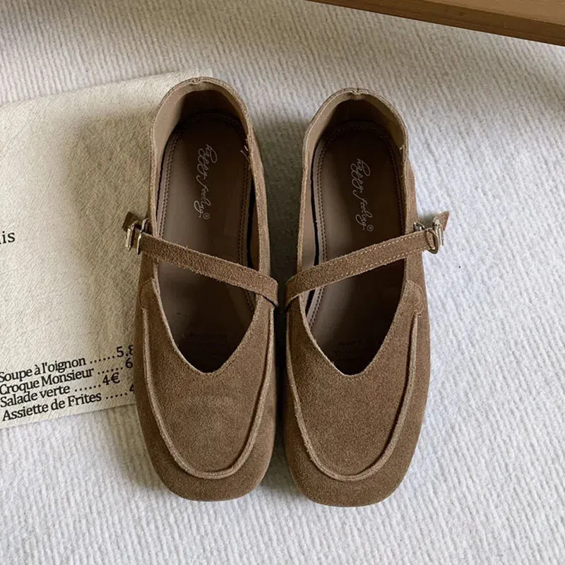ADVBRIDGE  -  Spring New Brand Women Flat Shoes Fashion Round Toe Ladies Elegant Mary Jane Shoes Soft Flat Heel Single Shoes New Woman