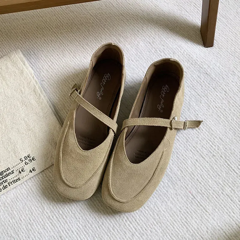 ADVBRIDGE  -  Spring New Brand Women Flat Shoes Fashion Round Toe Ladies Elegant Mary Jane Shoes Soft Flat Heel Single Shoes New Woman
