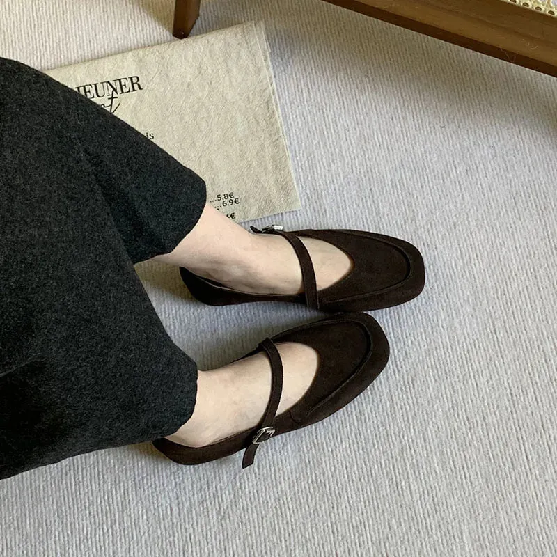 ADVBRIDGE  -  Spring New Brand Women Flat Shoes Fashion Round Toe Ladies Elegant Mary Jane Shoes Soft Flat Heel Single Shoes New Woman
