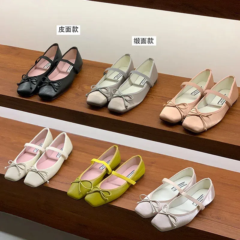 ADVBRIDGE  -  Spring New Candy Color Women Flat Shoes Fashion Round Toe Ladies Elegant Mary Jane Shoes Soft Ballerina Shoes New Woman