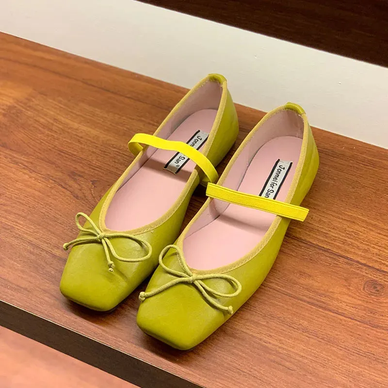 ADVBRIDGE  -  Spring New Candy Color Women Flat Shoes Fashion Round Toe Ladies Elegant Mary Jane Shoes Soft Ballerina Shoes New Woman