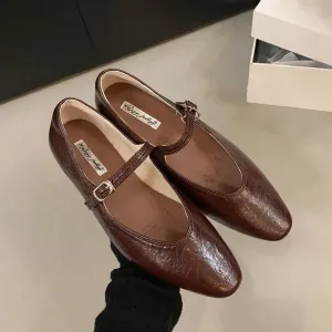 ADVBRIDGE  -  Spring Women Flats Fashion Round Toe Shallow Slip On Ladies Ballerinas Shoes Soft Flat Heel Mary Jane Shoes Mujer New Woman