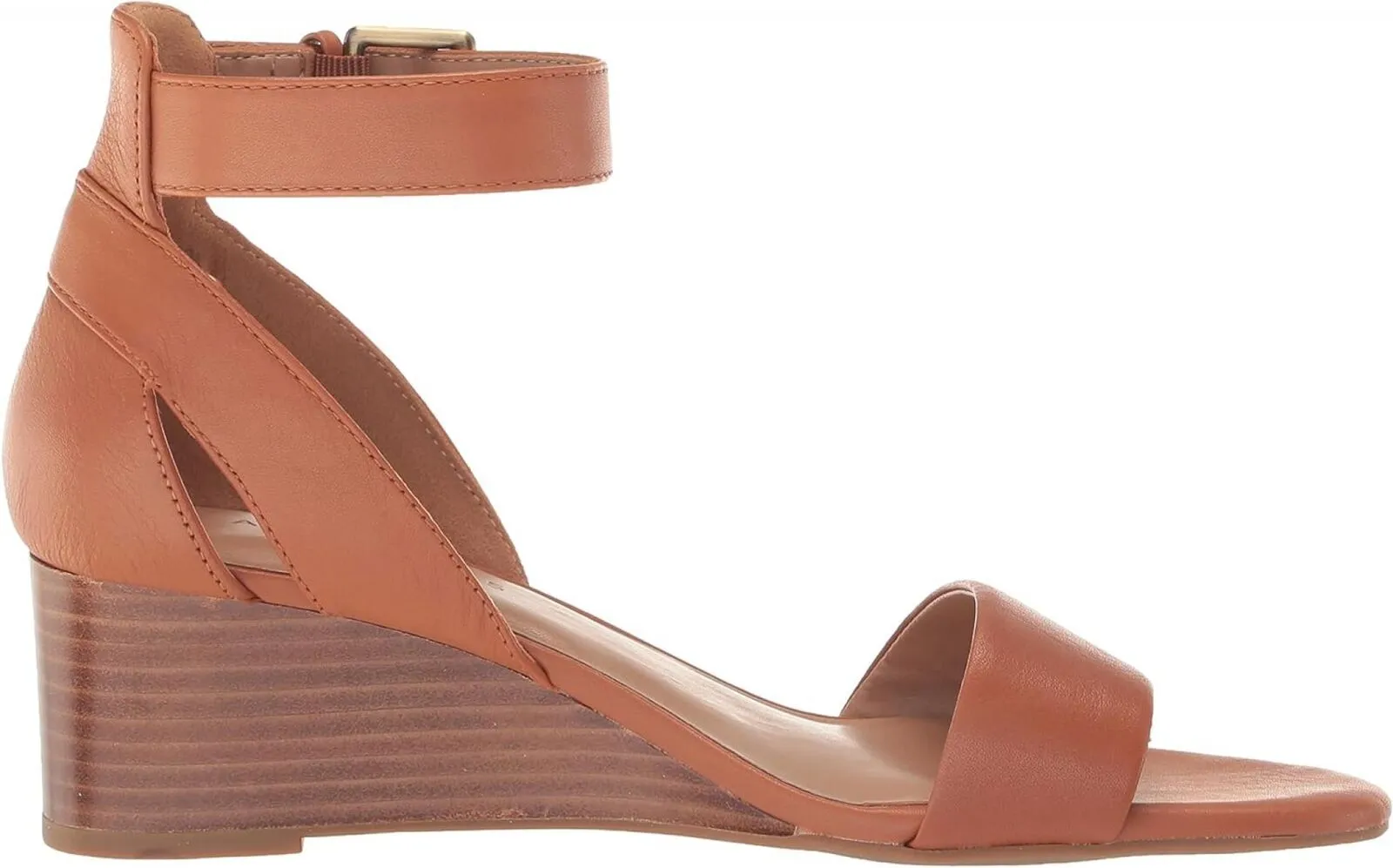 Aerosoles Women's Wedge Sandal 5263622-19835 Tan Leather Brown 7M
