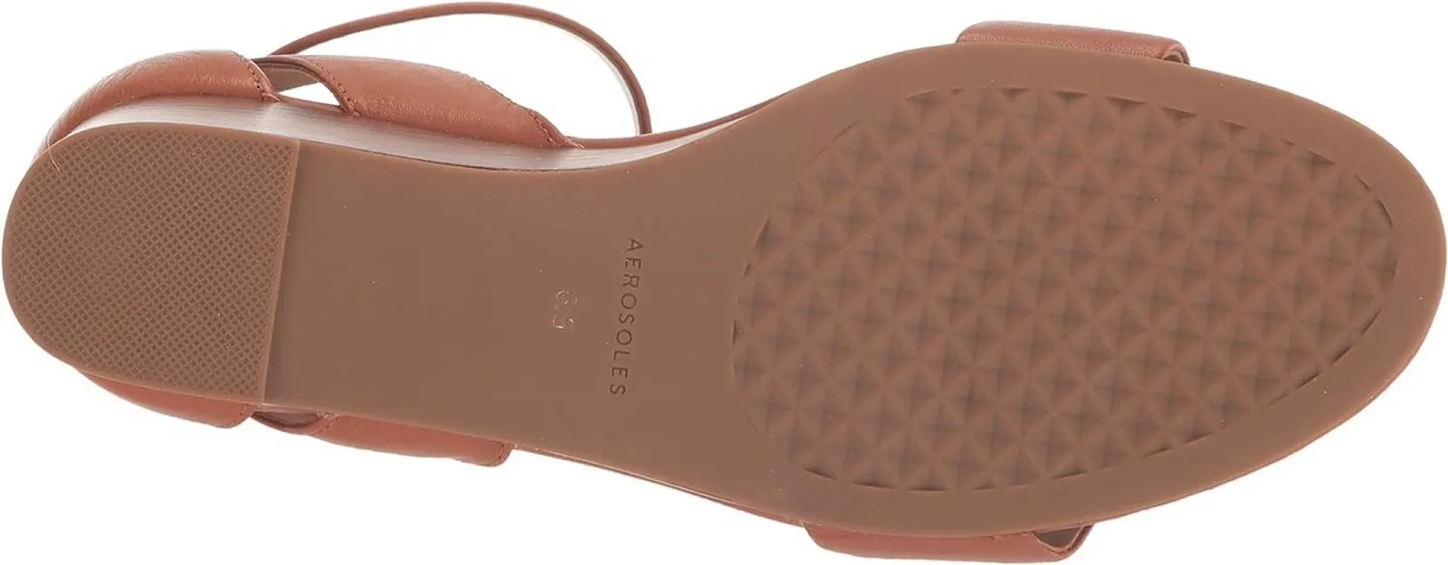 Aerosoles Women's Wedge Sandal 5263622-19835 Tan Leather Brown 7M