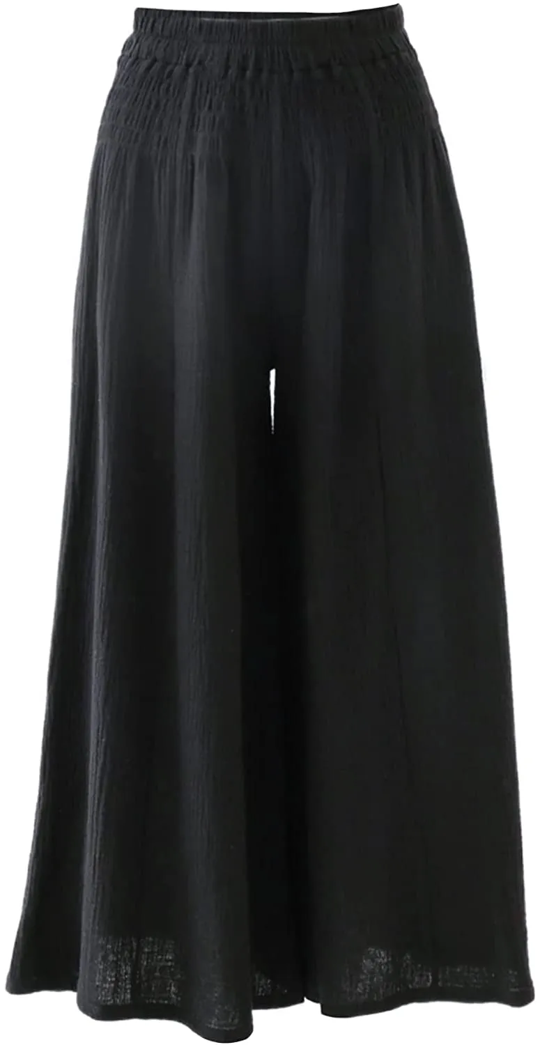 Amazhiyu Womens Wide Leg Flowy Palazzo