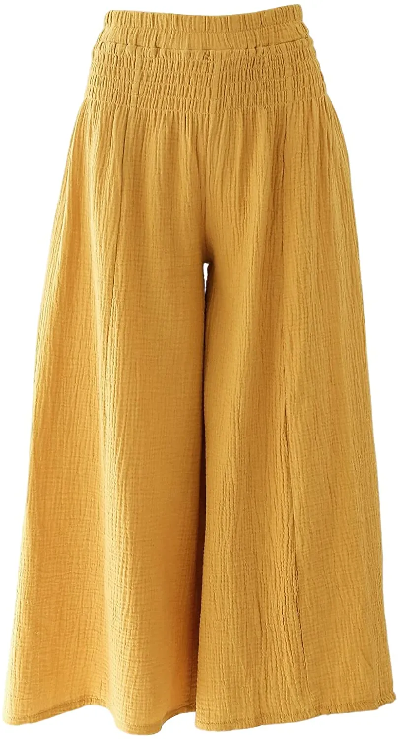 Amazhiyu Womens Wide Leg Flowy Palazzo