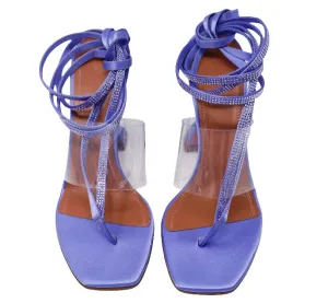 Amina Muaddi 95MM Zula Crystal CL Heel
