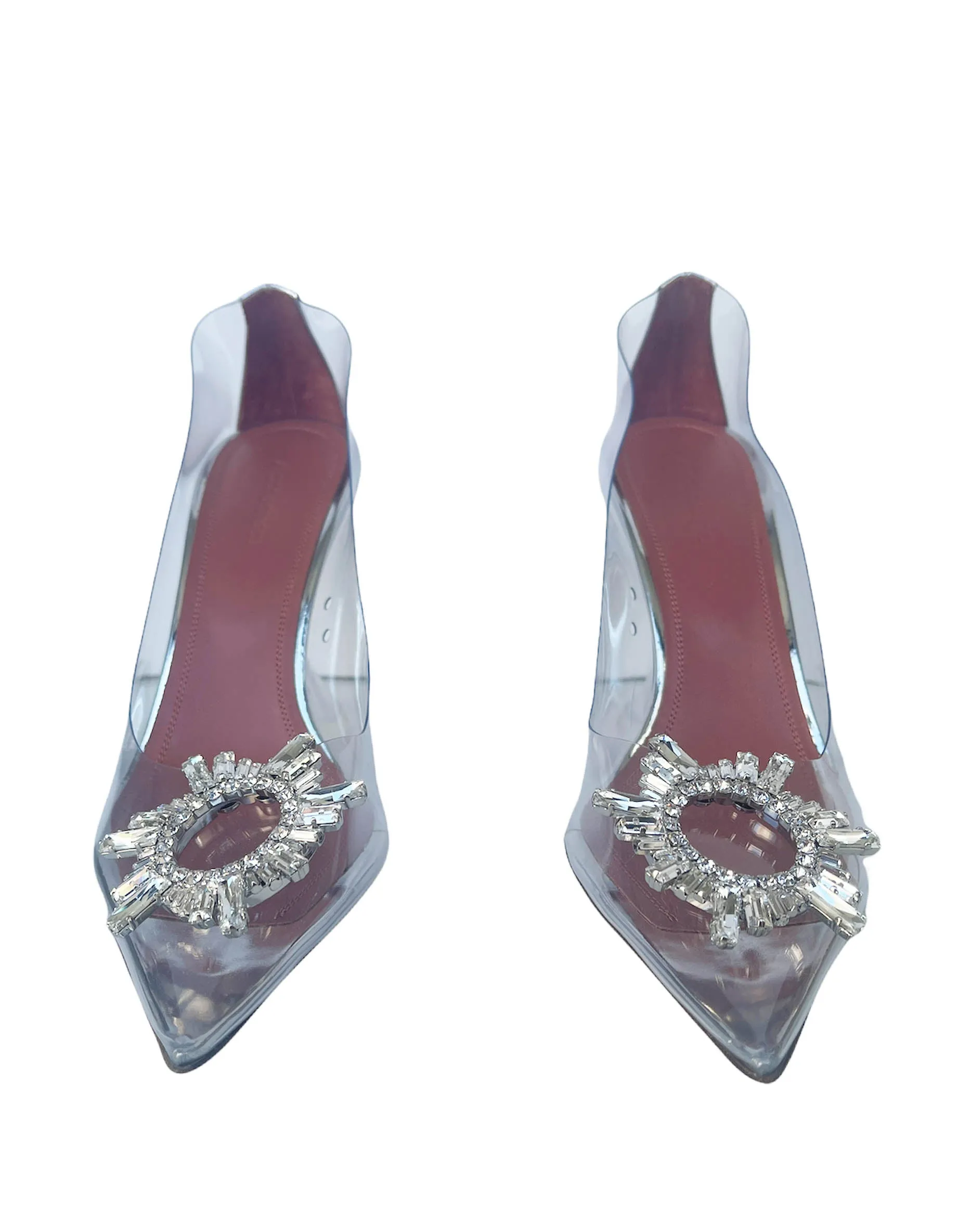 Amina Muaddi SOLD OUT Transparent PVC Begum Crystal Pumps sz 40