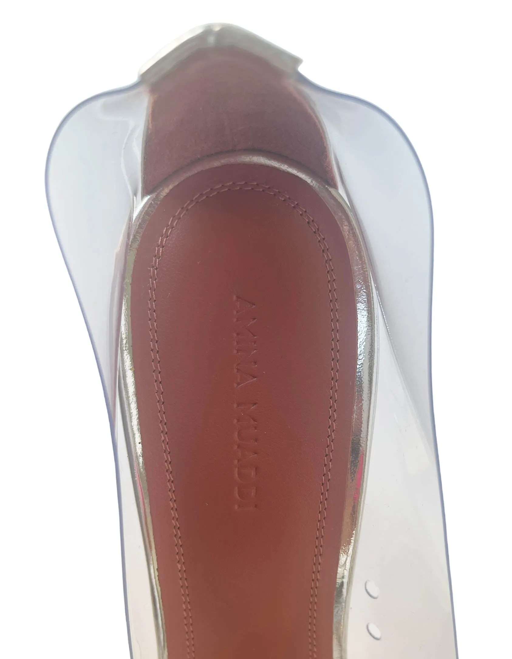 Amina Muaddi SOLD OUT Transparent PVC Begum Crystal Pumps sz 40