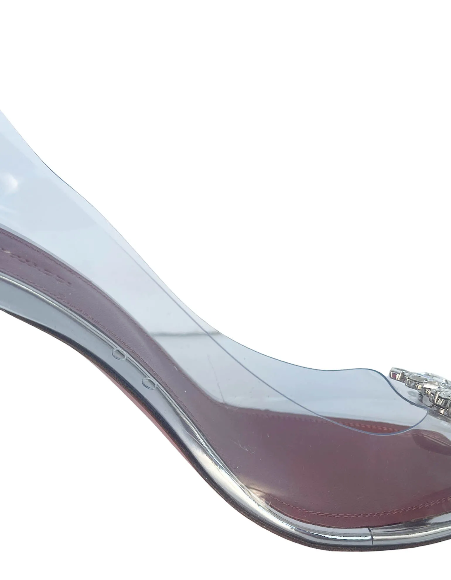 Amina Muaddi SOLD OUT Transparent PVC Begum Crystal Pumps sz 40