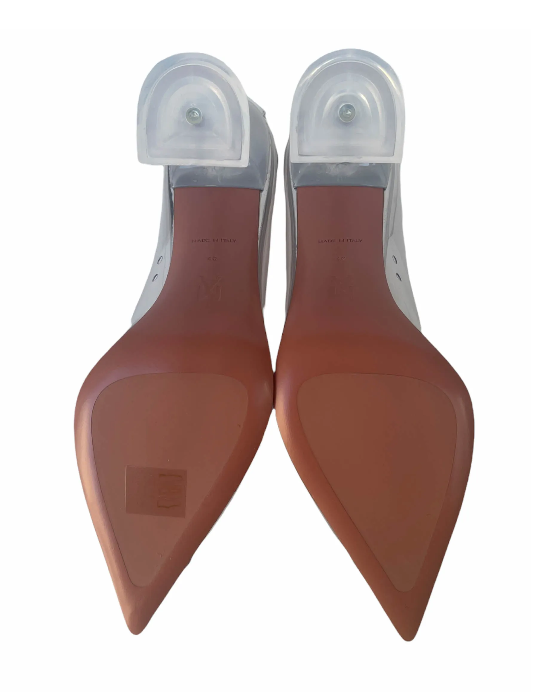 Amina Muaddi SOLD OUT Transparent PVC Begum Crystal Pumps sz 40