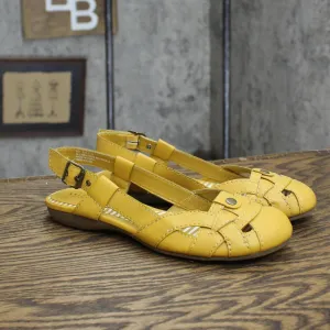 Arizona Jean Company Womens Vintage Sling Strap Back Sandals Yellow 6M