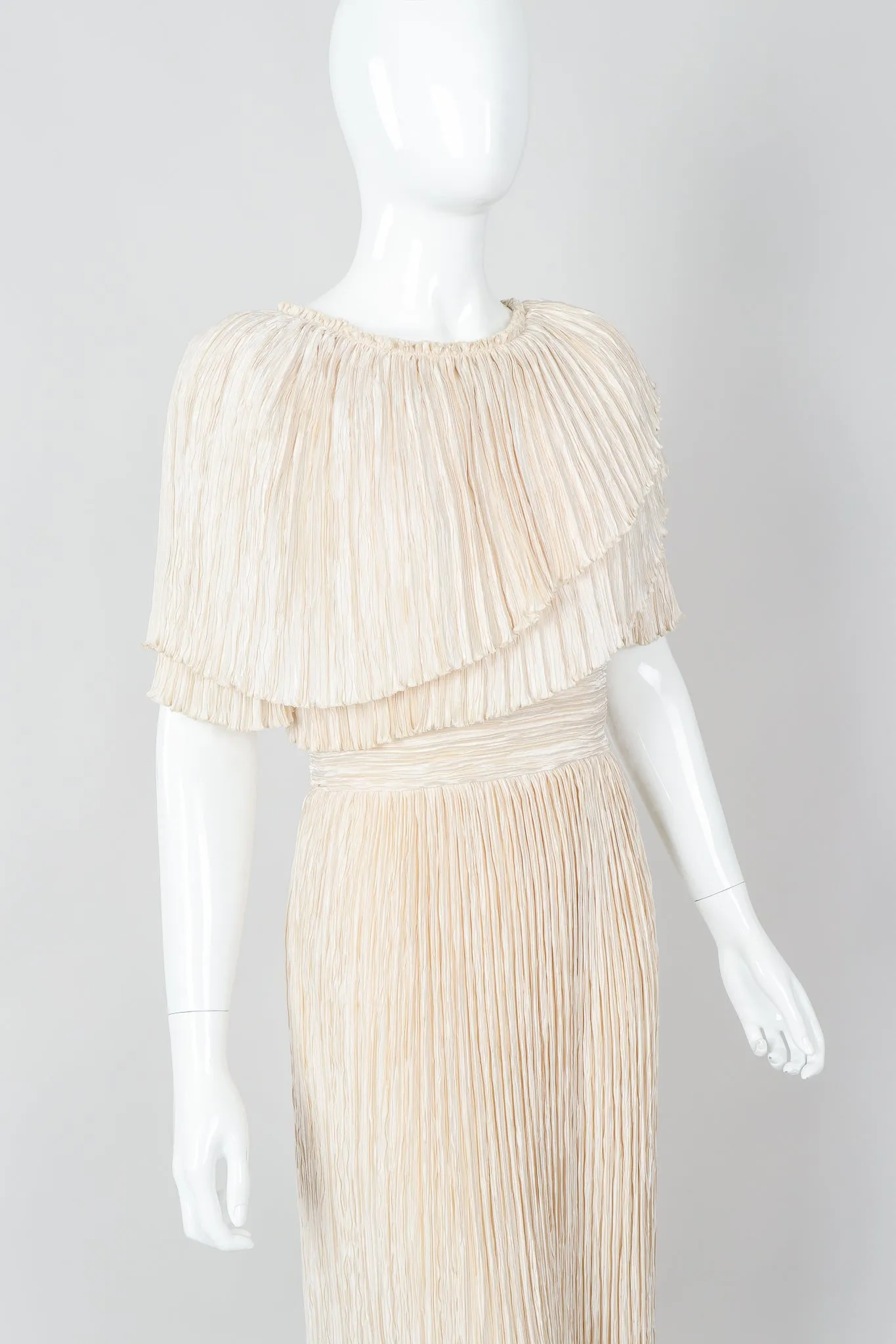 Asymmetrical Draped Collar Dress