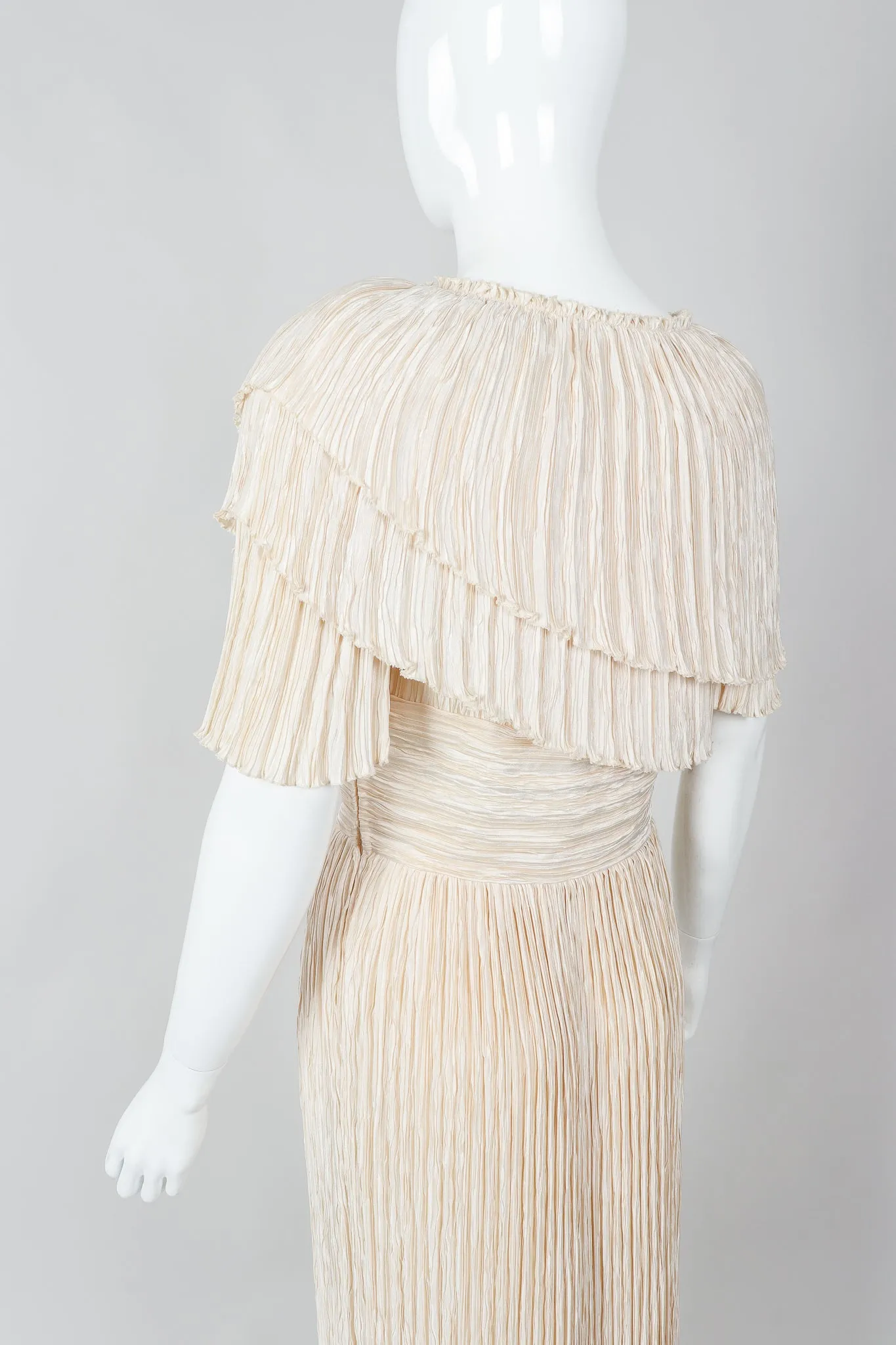 Asymmetrical Draped Collar Dress