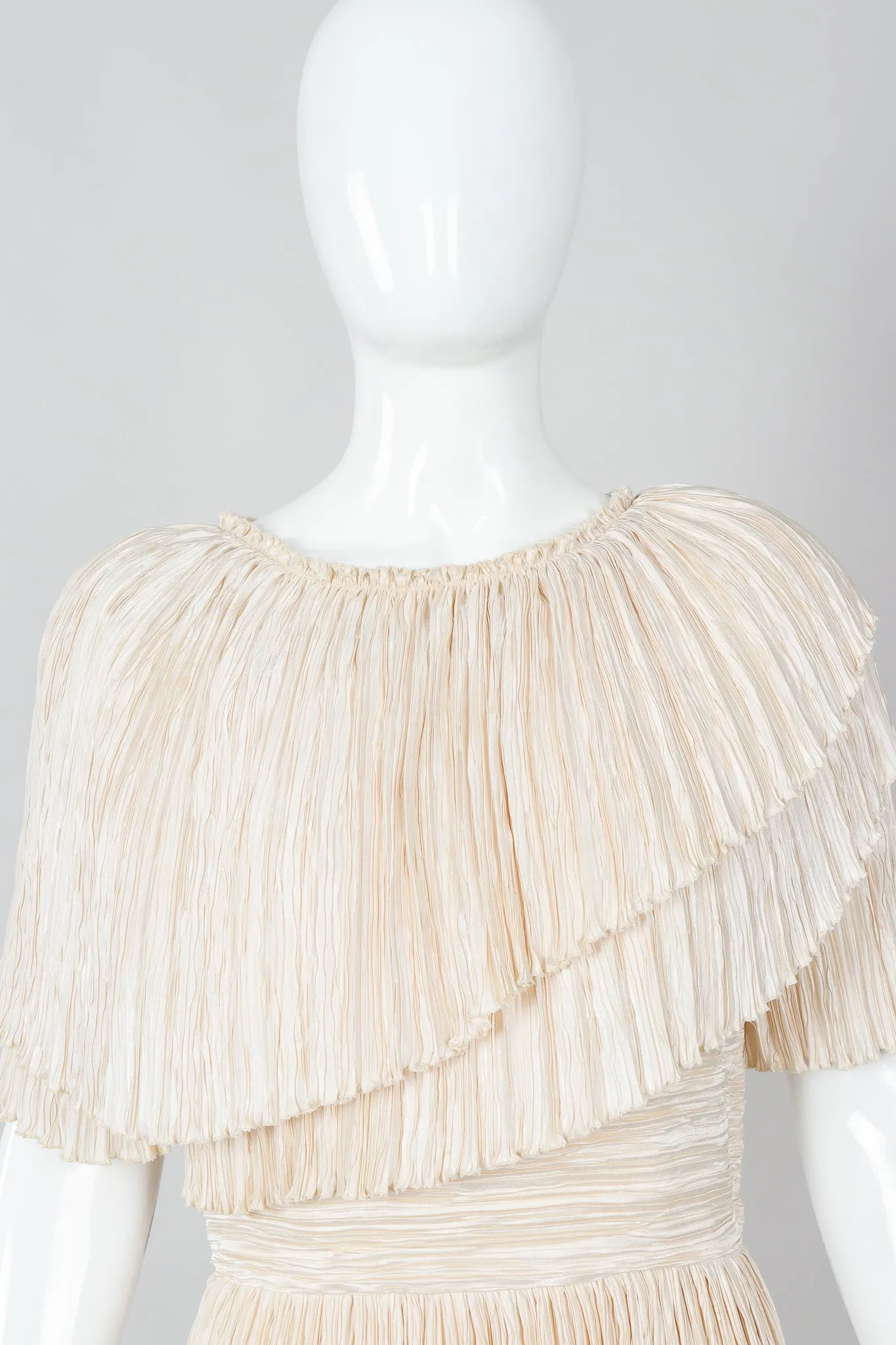 Asymmetrical Draped Collar Dress