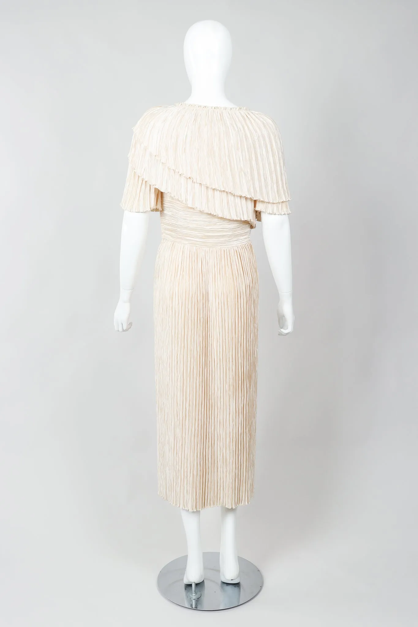 Asymmetrical Draped Collar Dress