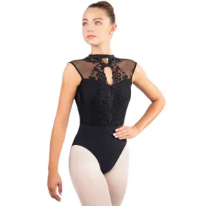 Ballet Rosa Mirielle Lace Front High Neck Leotard - Women's