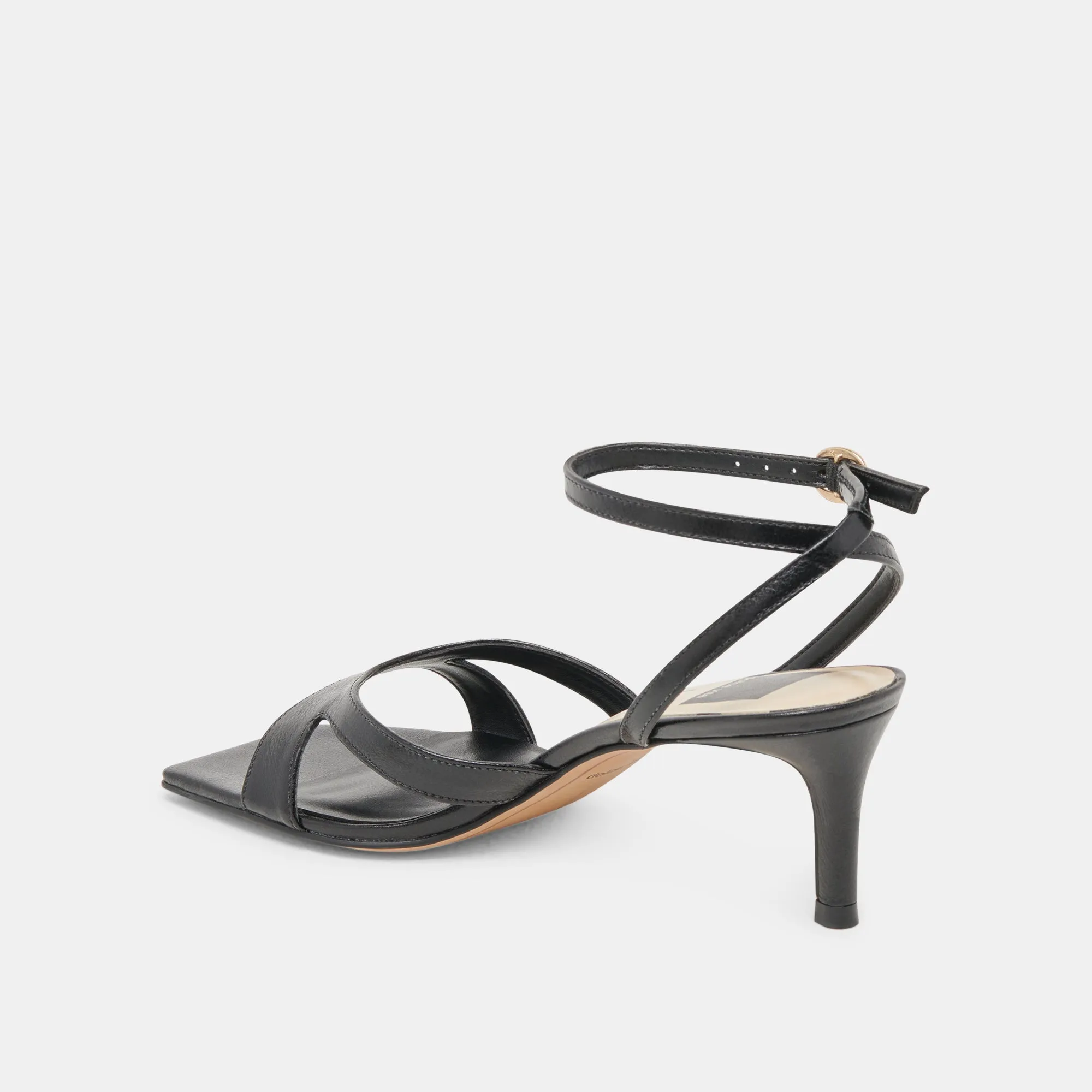 BECKI WIDE HEELS MIDNIGHT CRINKLE PATENT
