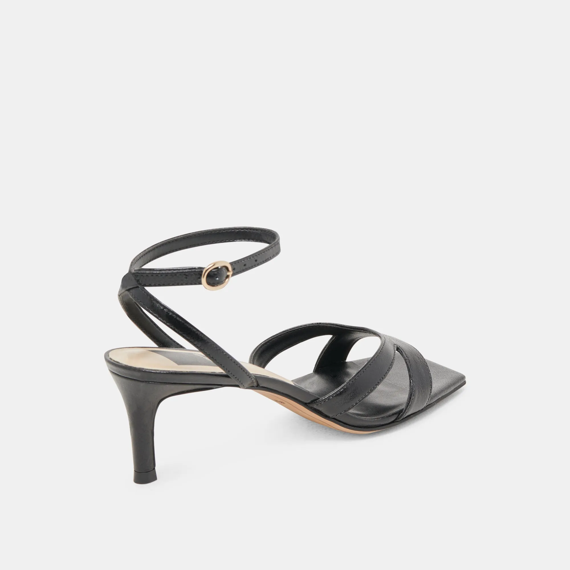BECKI WIDE HEELS MIDNIGHT CRINKLE PATENT