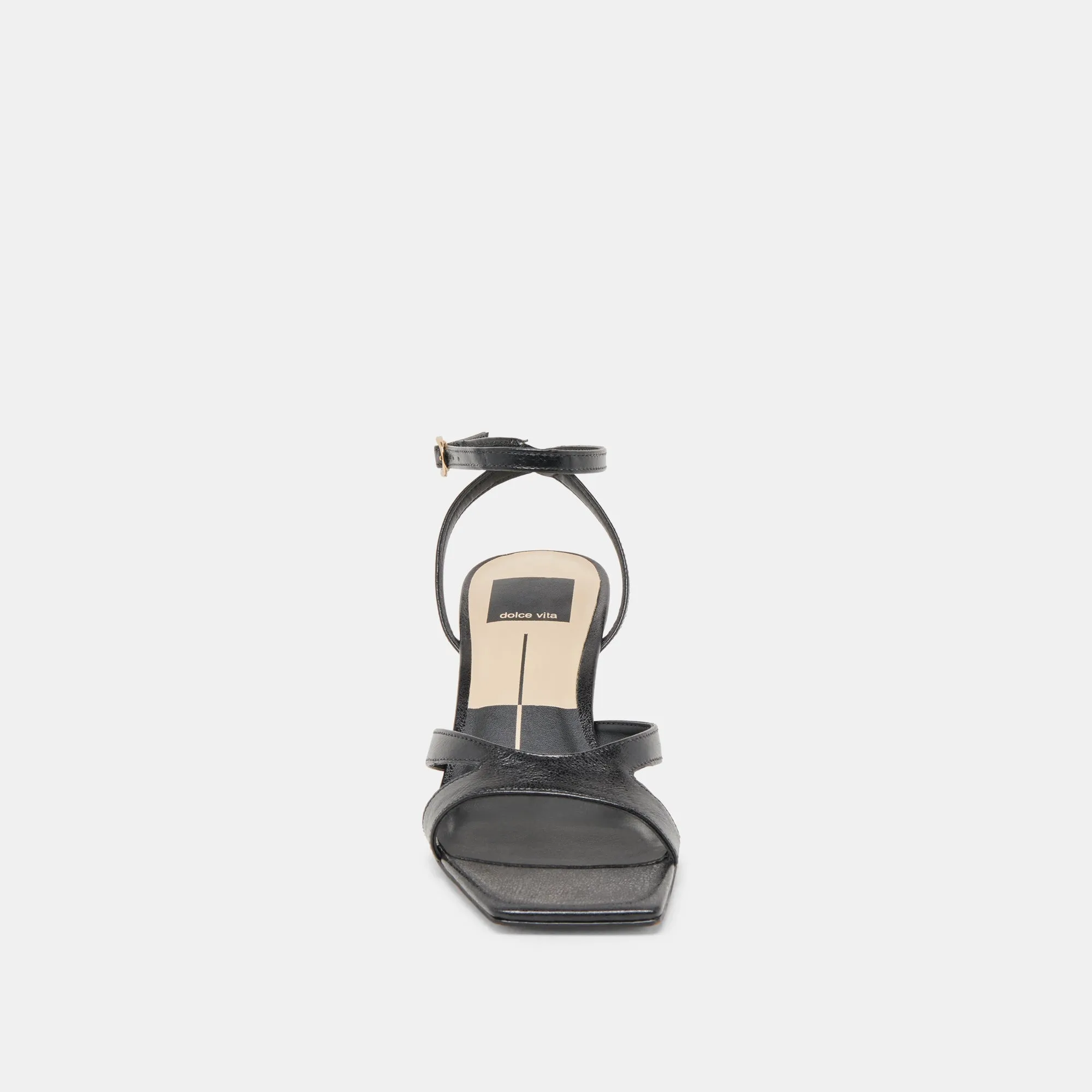 BECKI WIDE HEELS MIDNIGHT CRINKLE PATENT