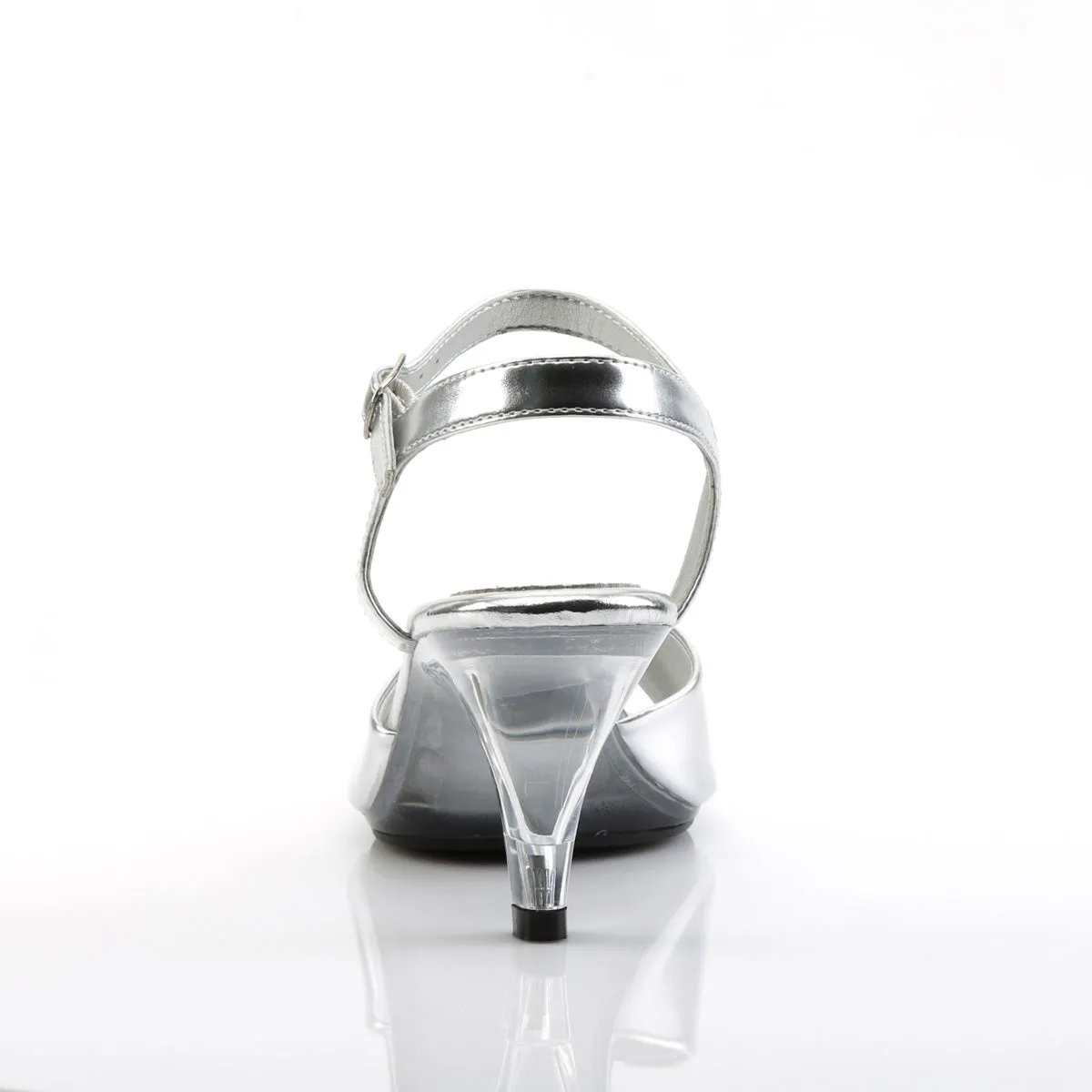 BELLE-309  Silver Metallic Pu/Clear