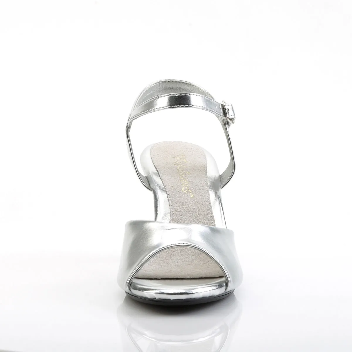 BELLE-309  Silver Metallic Pu/Clear