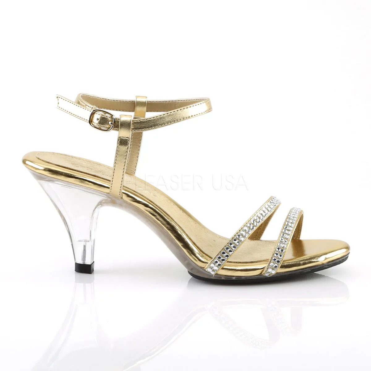 BELLE-316  Gold Metallic Pu/Clear