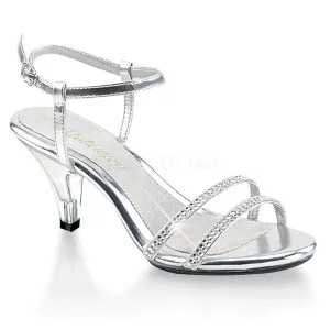 BELLE-316  Silver Metallic Pu/Clear