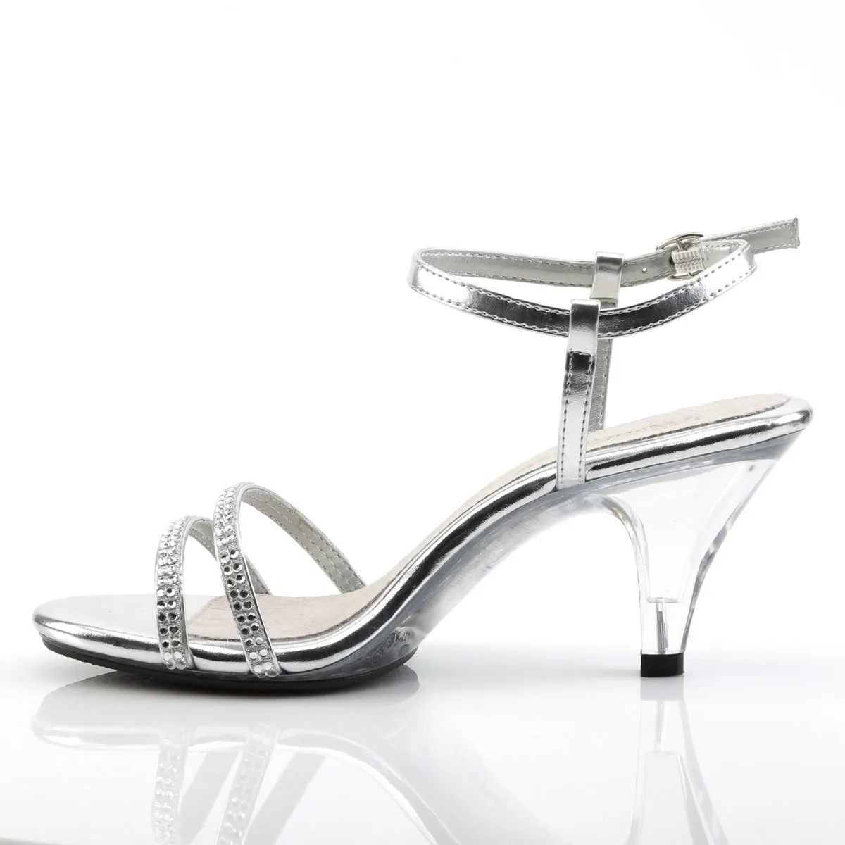 BELLE-316  Silver Metallic Pu/Clear