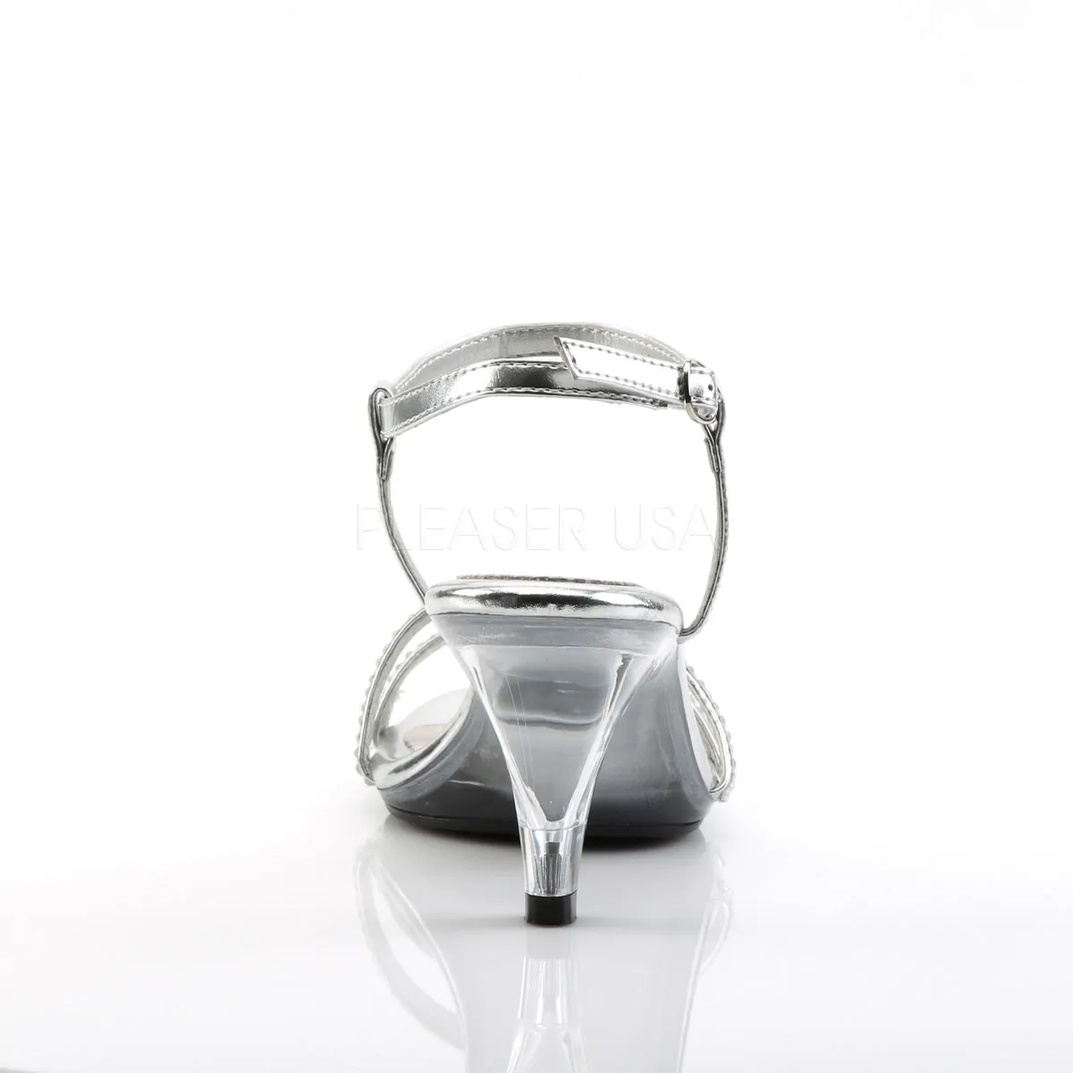 BELLE-316  Silver Metallic Pu/Clear