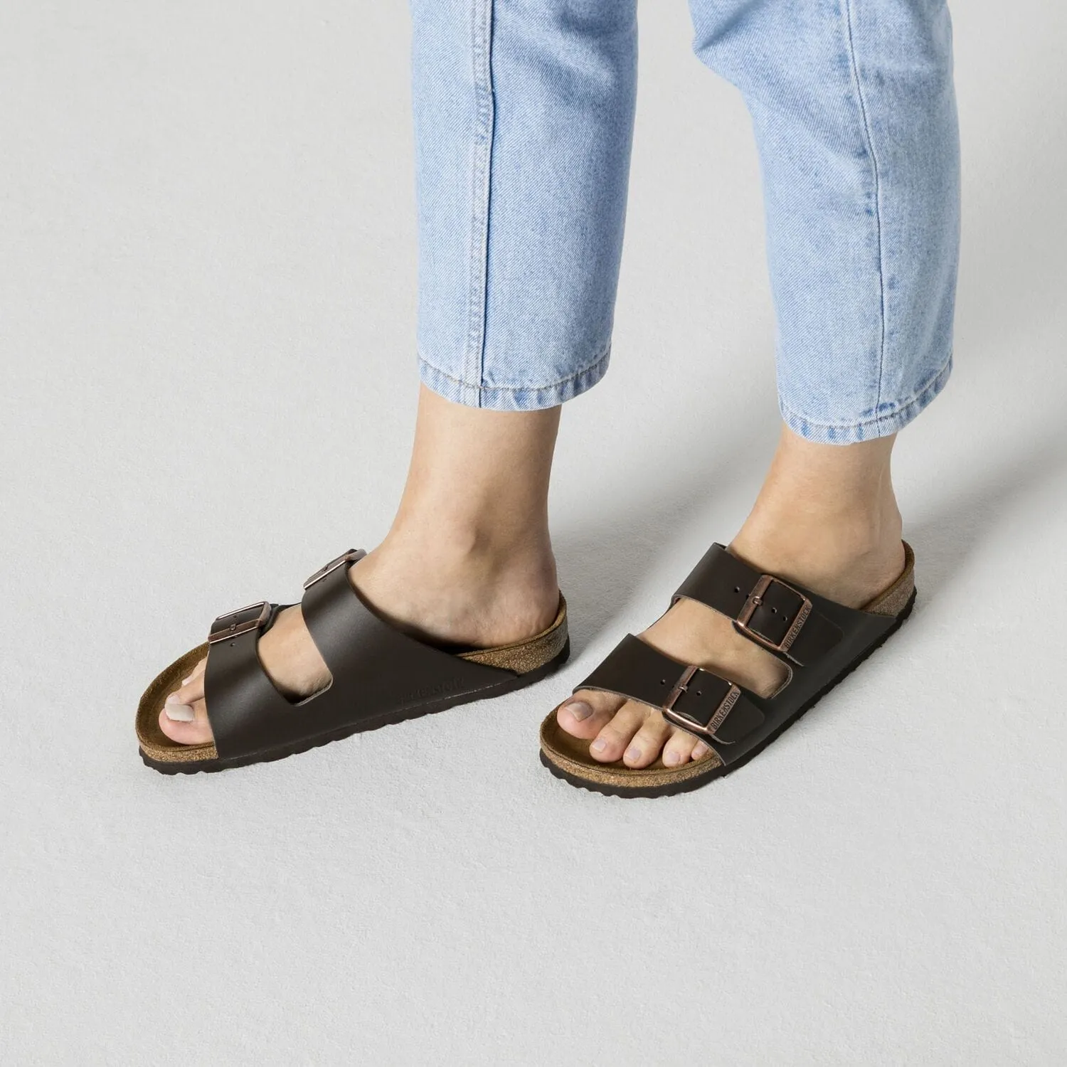 Birkenstock Arizona Dark Brown Birko-Flor Sandal - Regular
