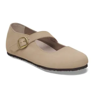Birkenstock Tracy Nubuck Leather Shoe in Sandcastle Available in Narrow Widths
