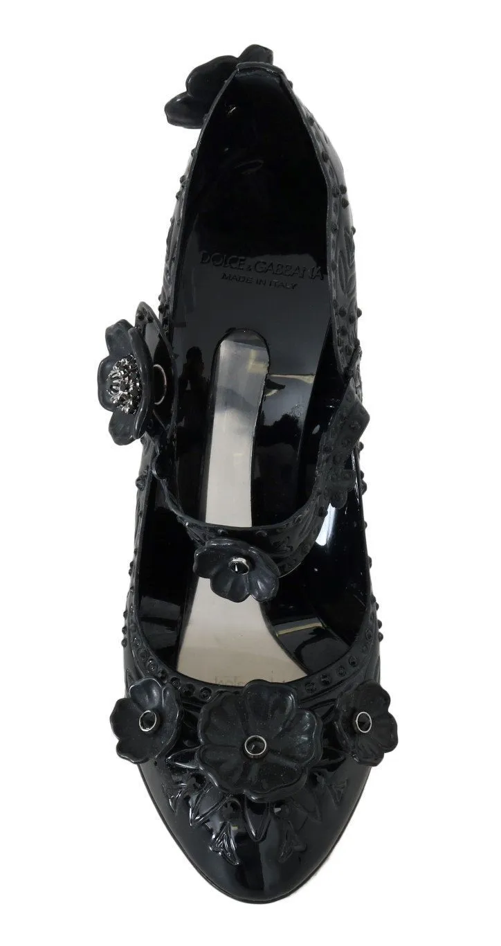 Black CINDERELLA Crystal Heels Shoes