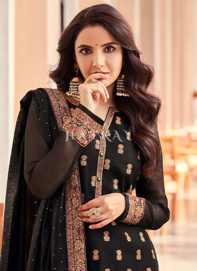 Black Embroidery Designer Salwar Kameez